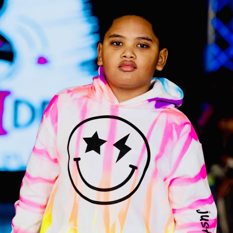 Rebelde Planet - Wholesale Sweatshirt - Kinderen - Gespoten Neon Tie-Dye Hoodie3