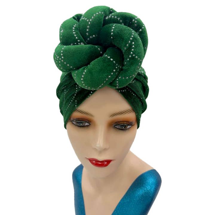 Sensibling Corp. - Wholesale Turban – Women's - Elegant Rhinestone Studded Knot Turban Hair Wrap5