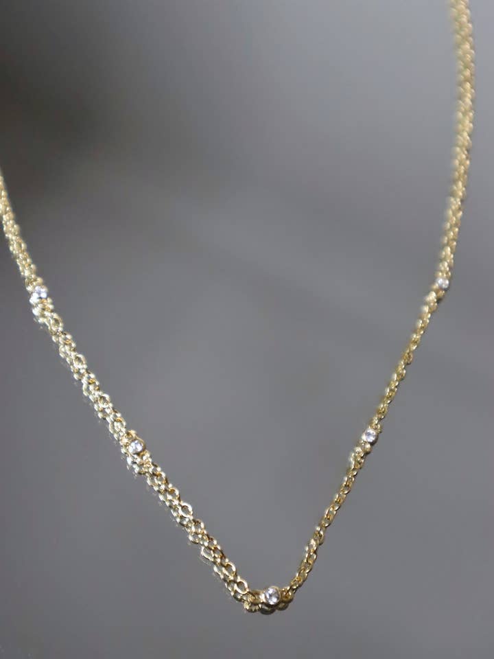 CONJUNTO COLAR 5 PEDRAS por atacado de CARA BELLEZZA PARIS