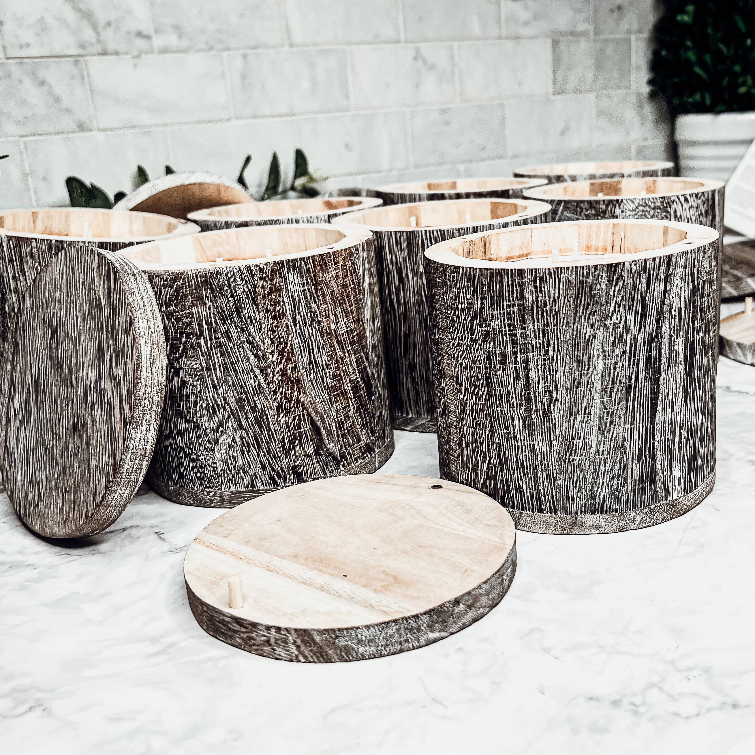 Gia Roma – Großhandel Kerze im Glas / gefüllte Kerze – Einzigartige Kerzen – Wiederverwendbares Paulownia-Holzgefäß mit Deckel4