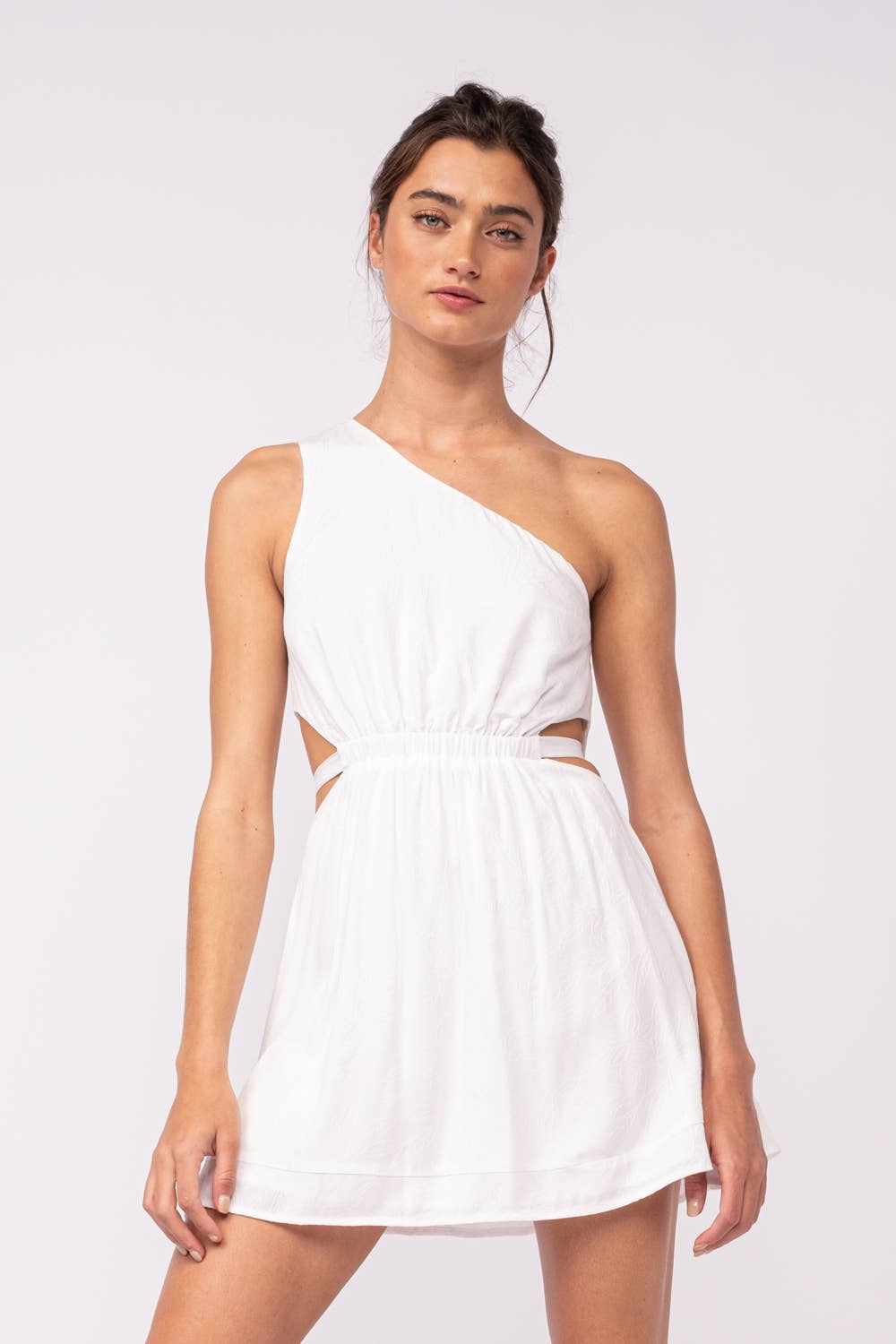 Sky to Moon - Wholesale Dress - Women's - ONE-SHOULDER WAIST CUTOUT PLAIN MINI DRESS10