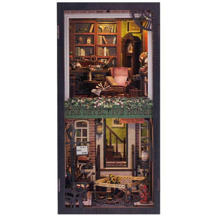 Hands Craft Intl - Wholesale DIY Craft Kit - DIY Book Nook Kit: Rose Detective Agency with Dust Cover