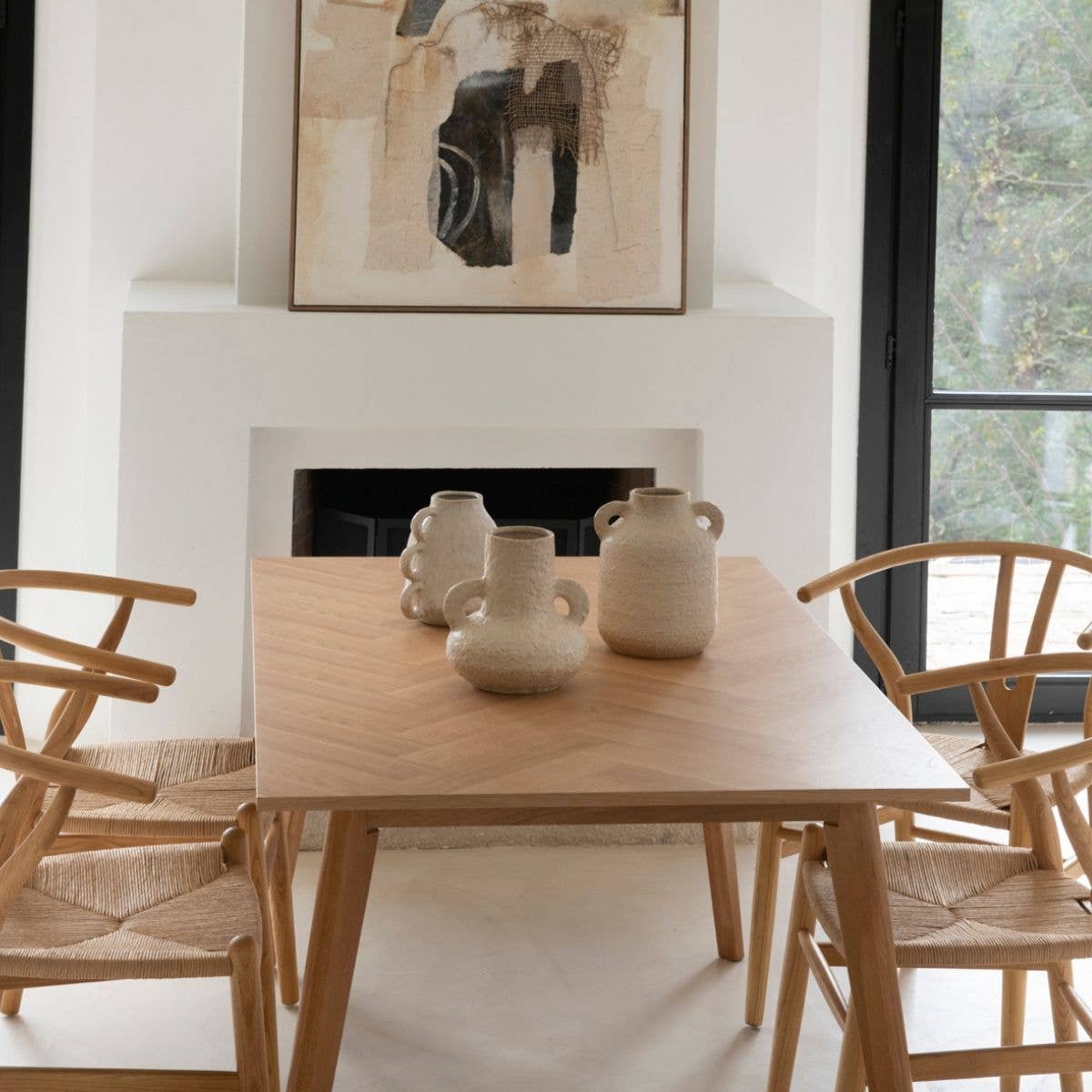 Andrea House - Wholesale Patio Set - Nordic wooden dining table1