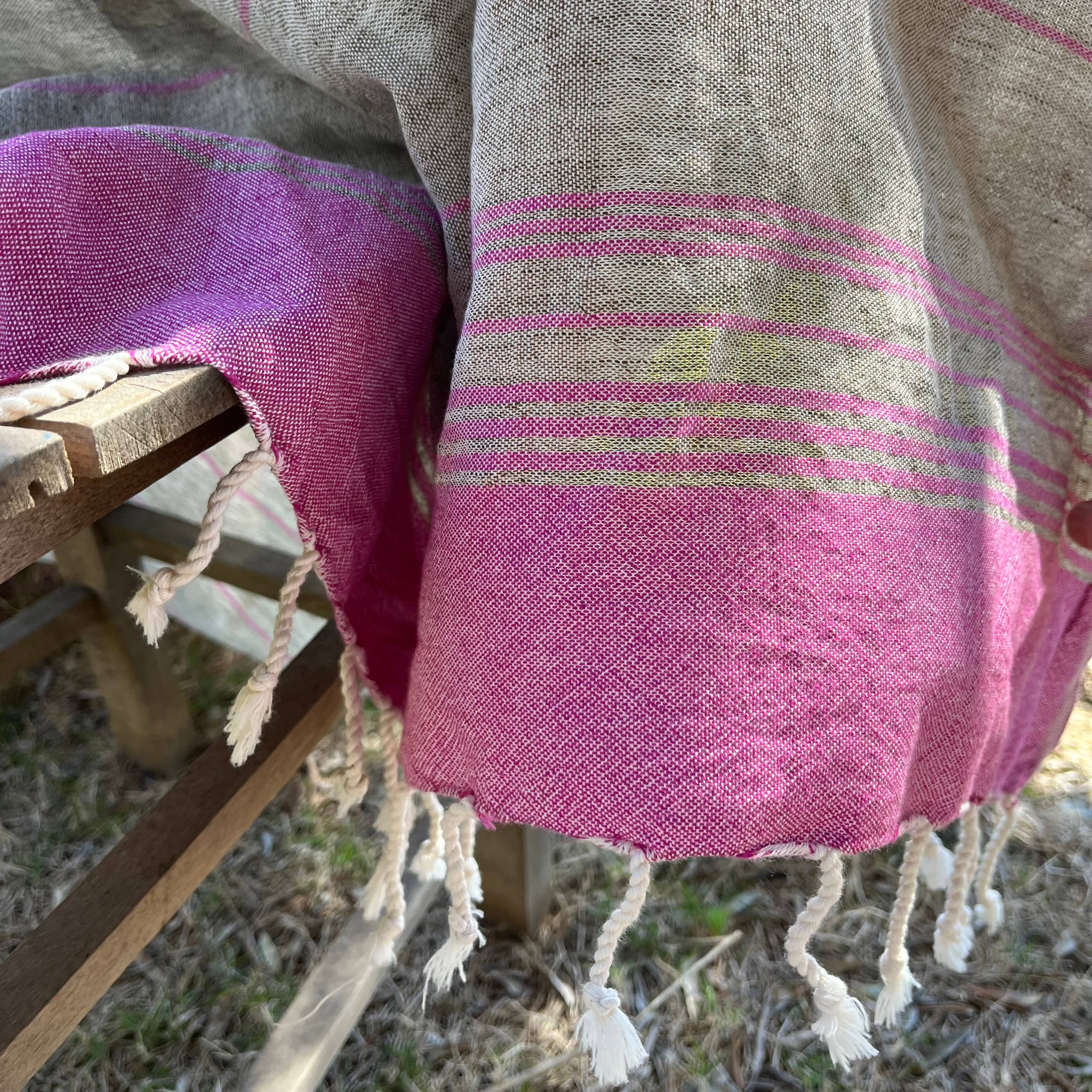 loom.ist – Großhandel Badetuch – Karya Leinen Strandtuch / Türkisches Handtuch10