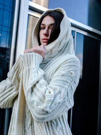 Kendall Long Cable Knit Cardigan for wholesale by Alpaca Collections