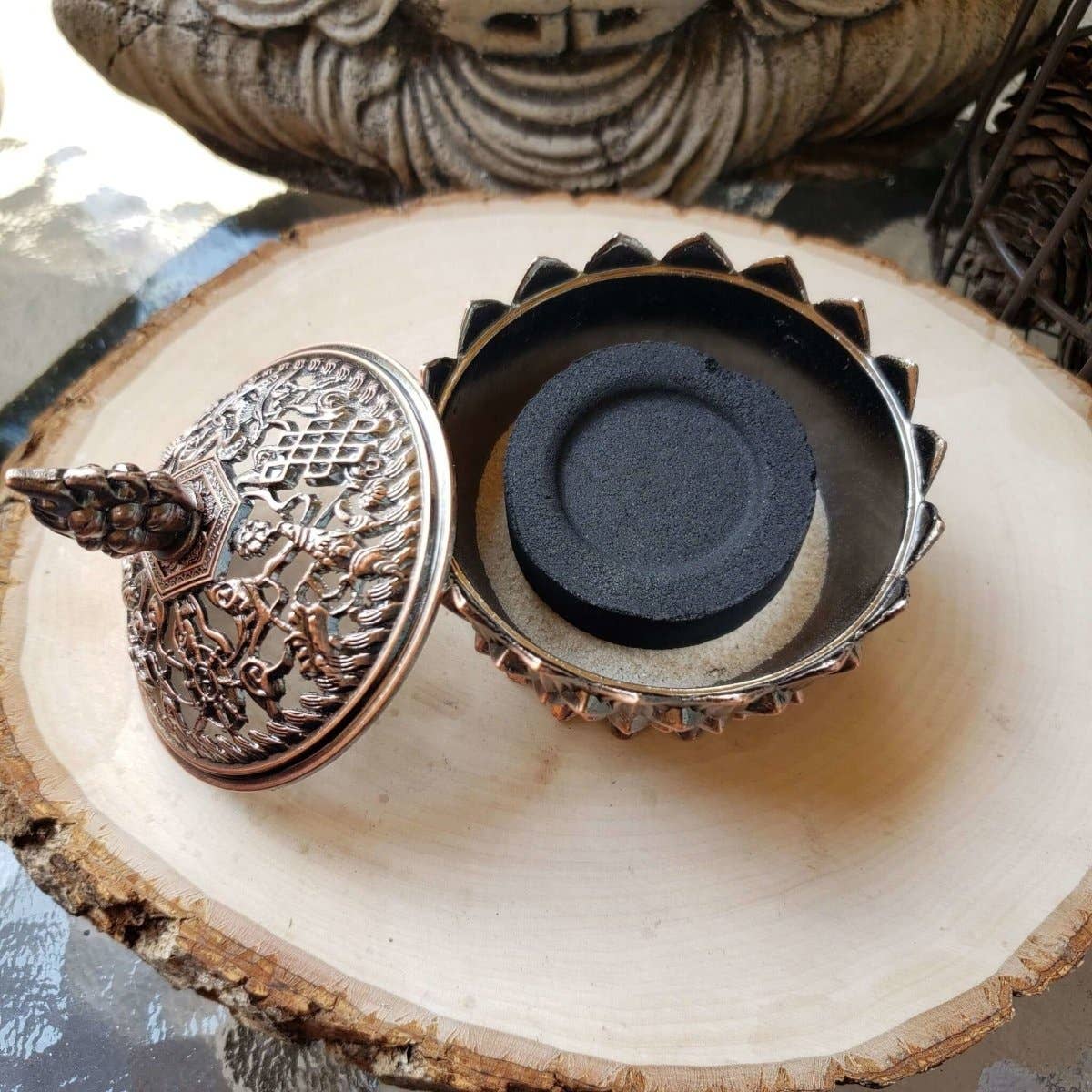 My Magic Place Shop - Wholesale Incense Holder - Small Lotus Incense Holder, Brass Metal Incense Burner3