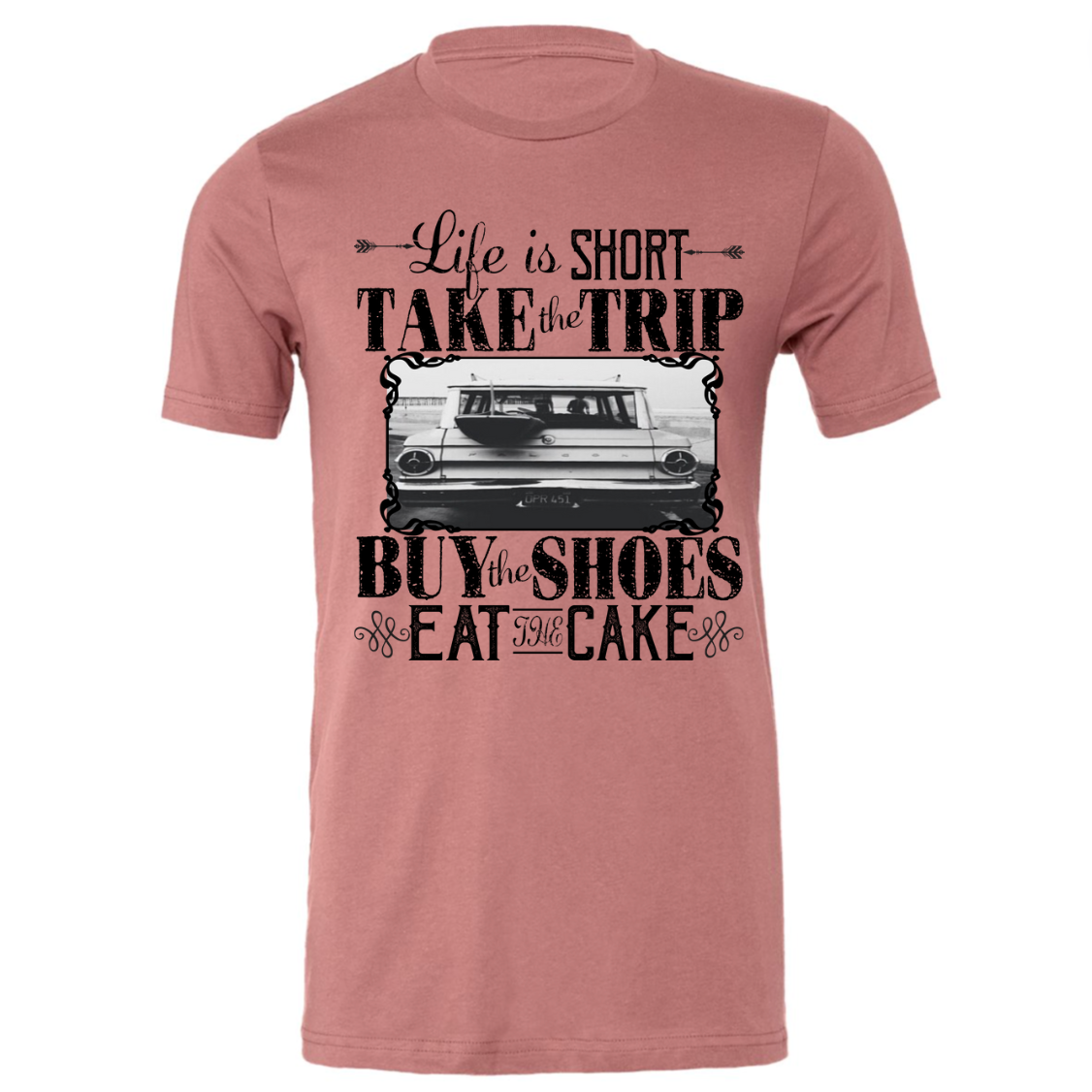 Kiki's Boutique – wholesale T-shirts med screentryck – Dam – Life Is Short Grafisk T-shirt5