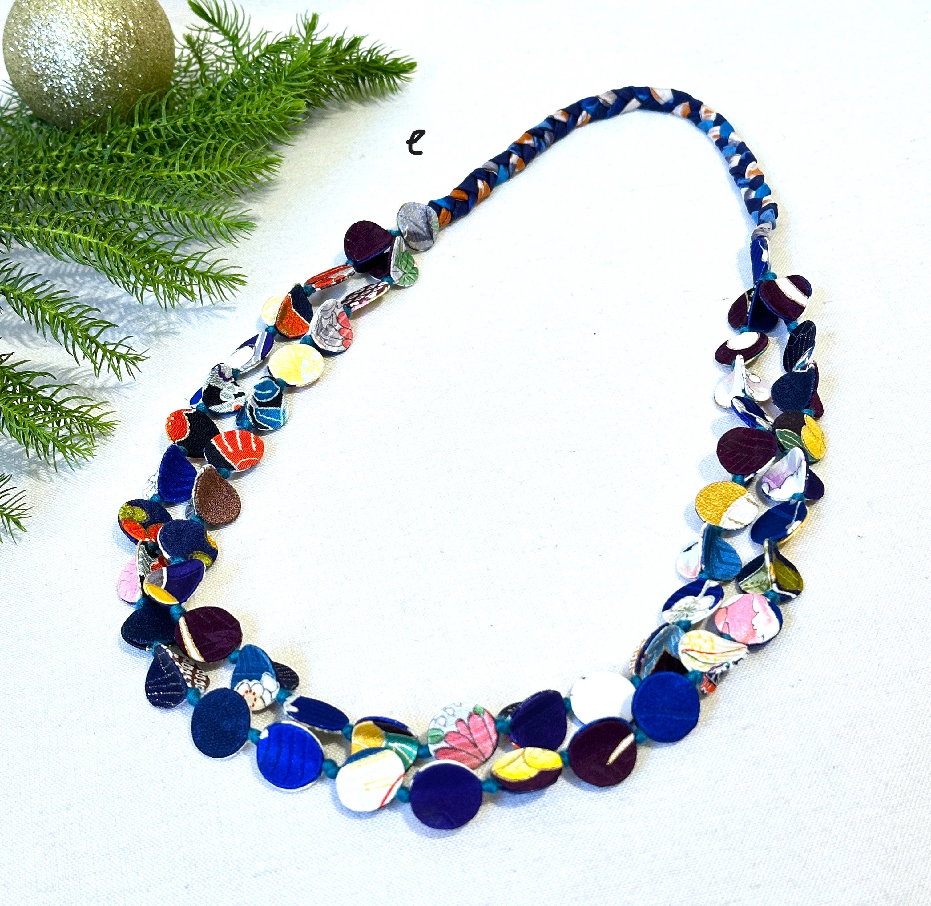 Sophie Silks - Vente Colliers plastrons - Collier kimono à double brin3