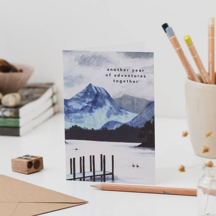 Another Year of Adventures Together Anniversary Card for wholesale by Joy Jen Studio