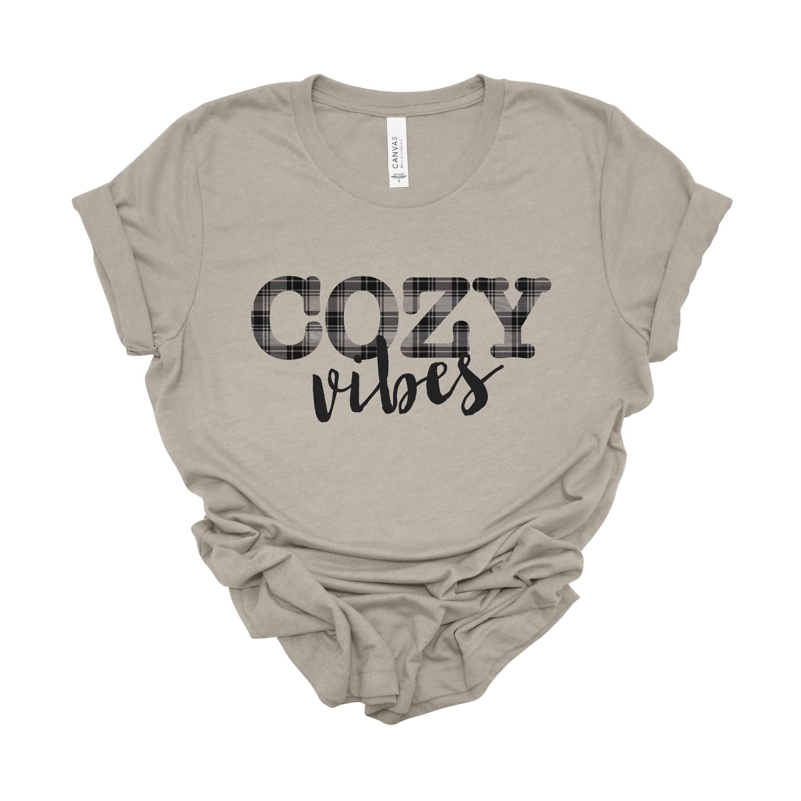 Heather Stone Cozy Vibes Tee for wholesale on Faire0