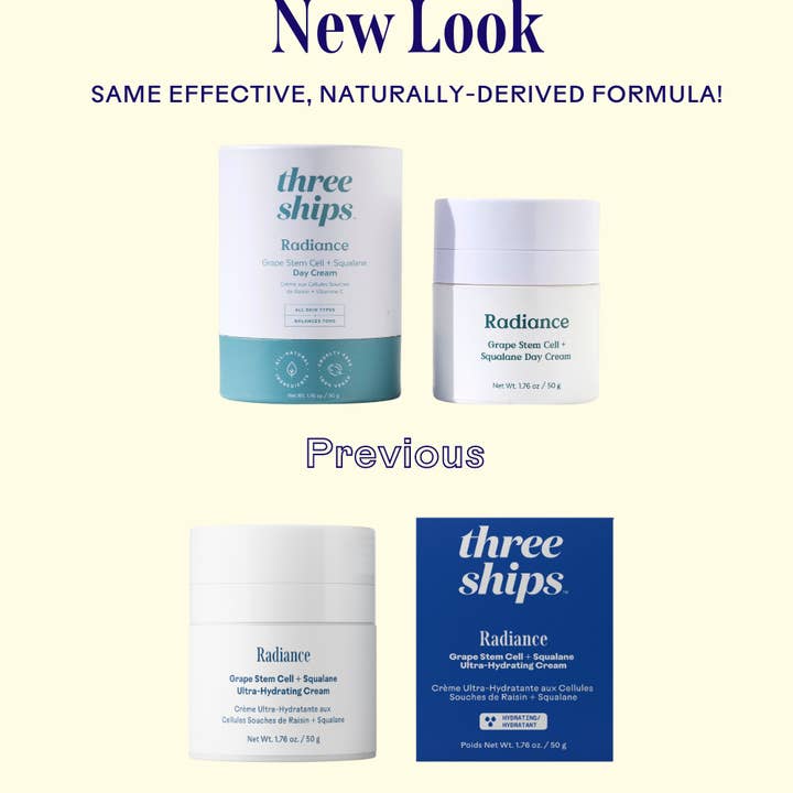 Three Ships (No Duties | Ships from US/CA | USMCA Compliant) - Wholesale Facial Moisturizer - Radiance Grape Stem Cell + Squalane Ultra-Hydrating Cream5
