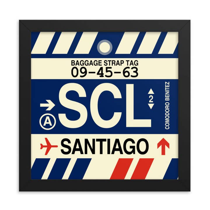 Impression encadrée SCL Santiago Chili pour la vente par YHM Designs