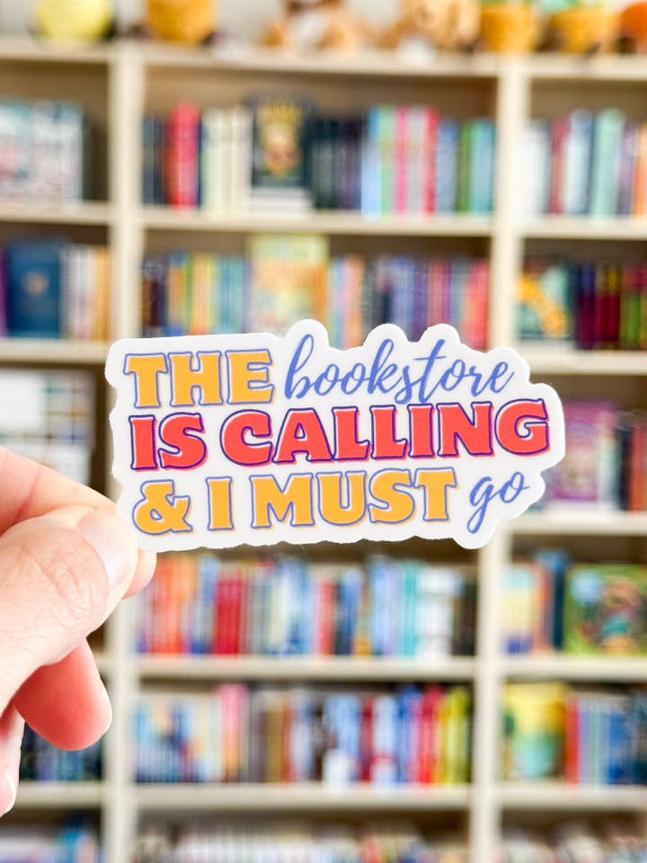 Bookstore is Calling Sticker for wholesale by Sticky Spine Co.