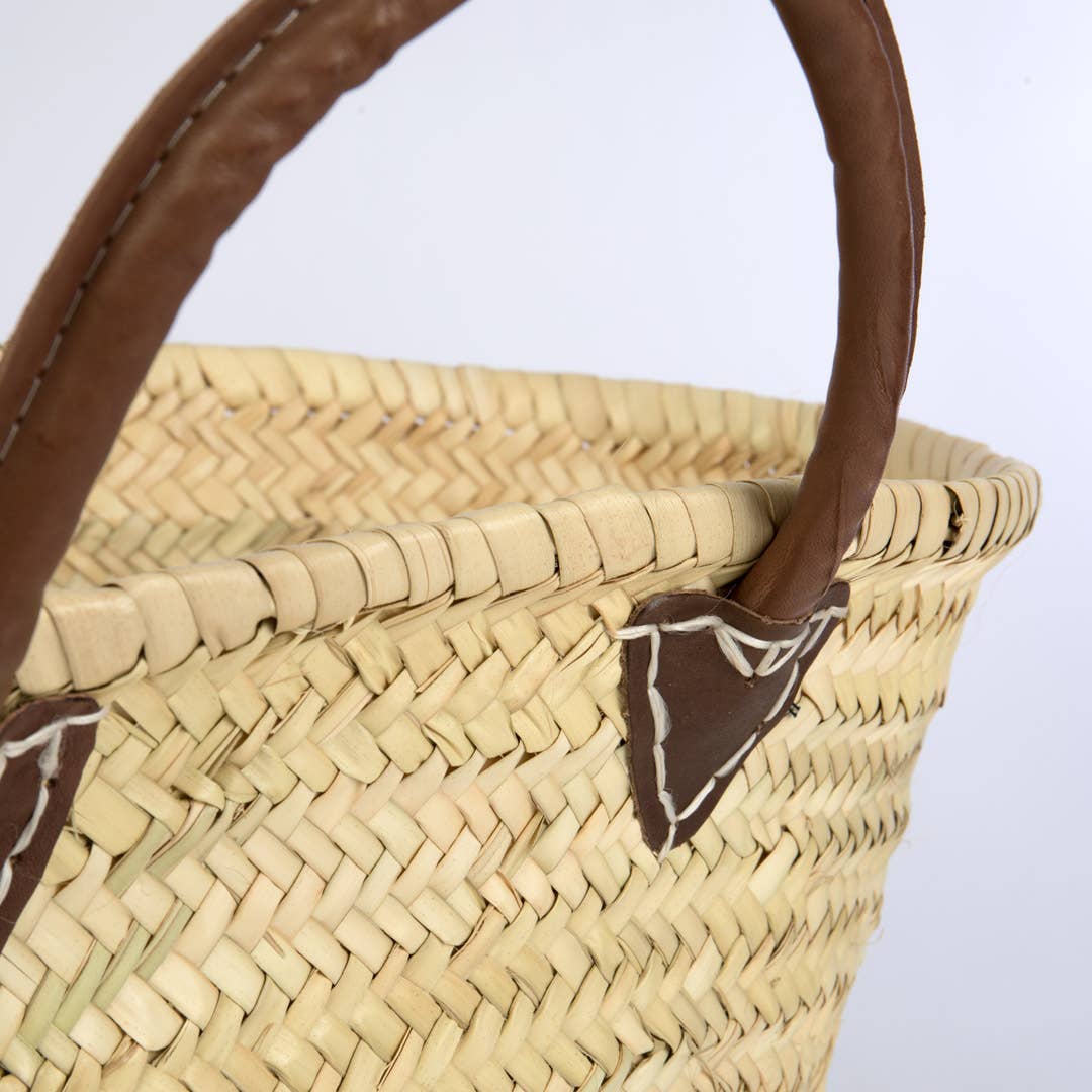 Willow Group - Wholesale Tote Bag - Women's - Oval Straw Tote w/ Leather Side Handles5