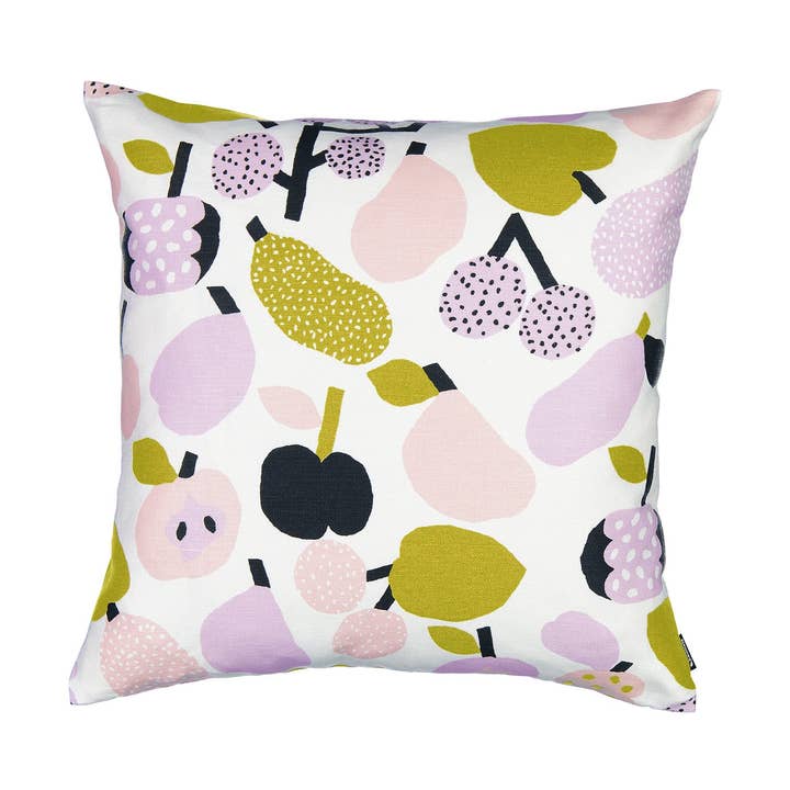 Tutti Frutti Olive Fruit Print Cushion Cover for wholesale by Kauniste