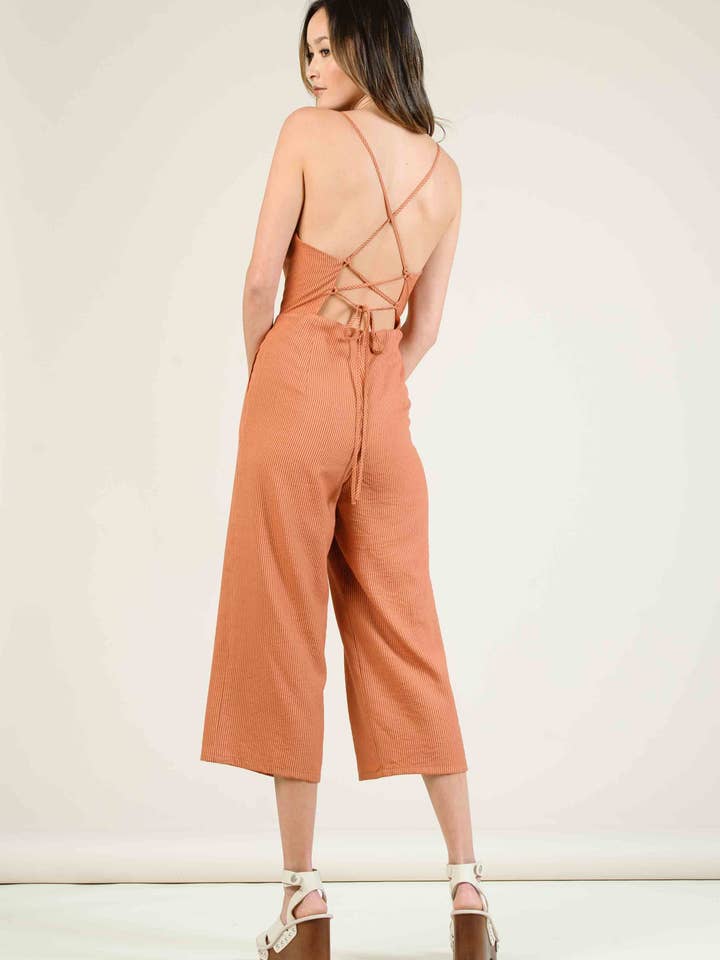 Lucca Couture - Venta al por mayor Peto - Mujer - MONO CULOTTE LCR4081-CATINIA | RAYA ÁMBAR