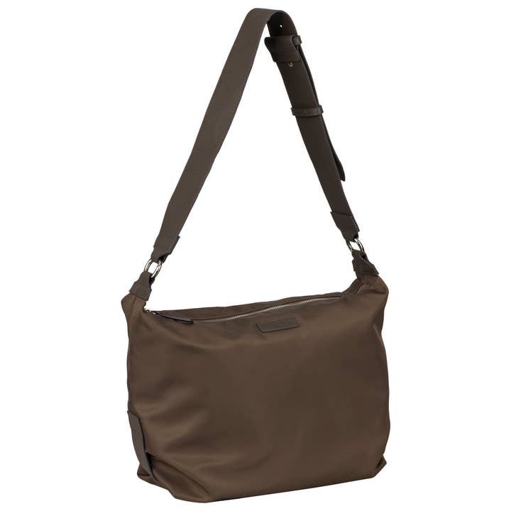 TIEFENBACHER LEHMANN - Wholesale Shoulder Bag - Women's - CLOUD BAG nylon chocolate - black silver