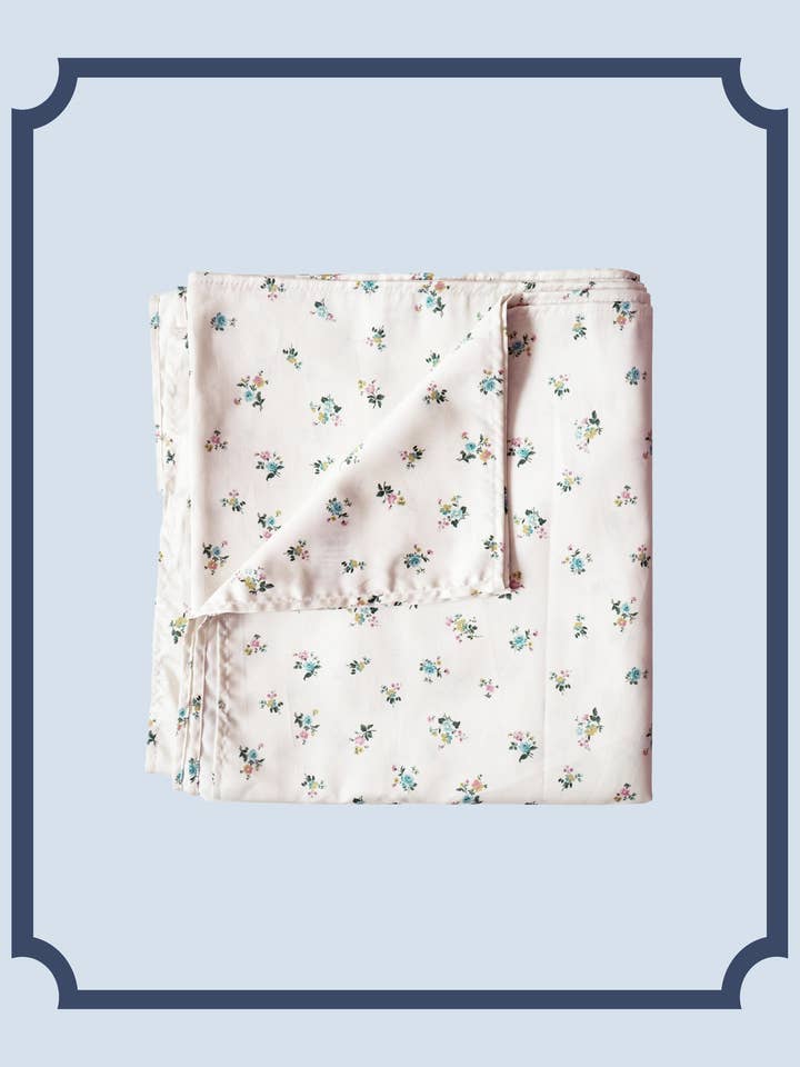 Bridgerton Flat Top Sheet made with Liberty Fabric POSY CORSAGE YELLOW for wholesale by Coco & Wolf