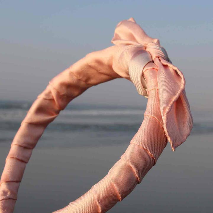 Hand Rolled Italian Silk Twill Headband for wholesale by Kate Stoltz
