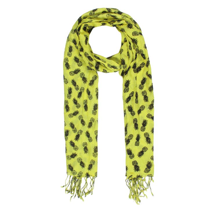 Green Color Printed Lightweight Scarf for wholesale by Miniapparels