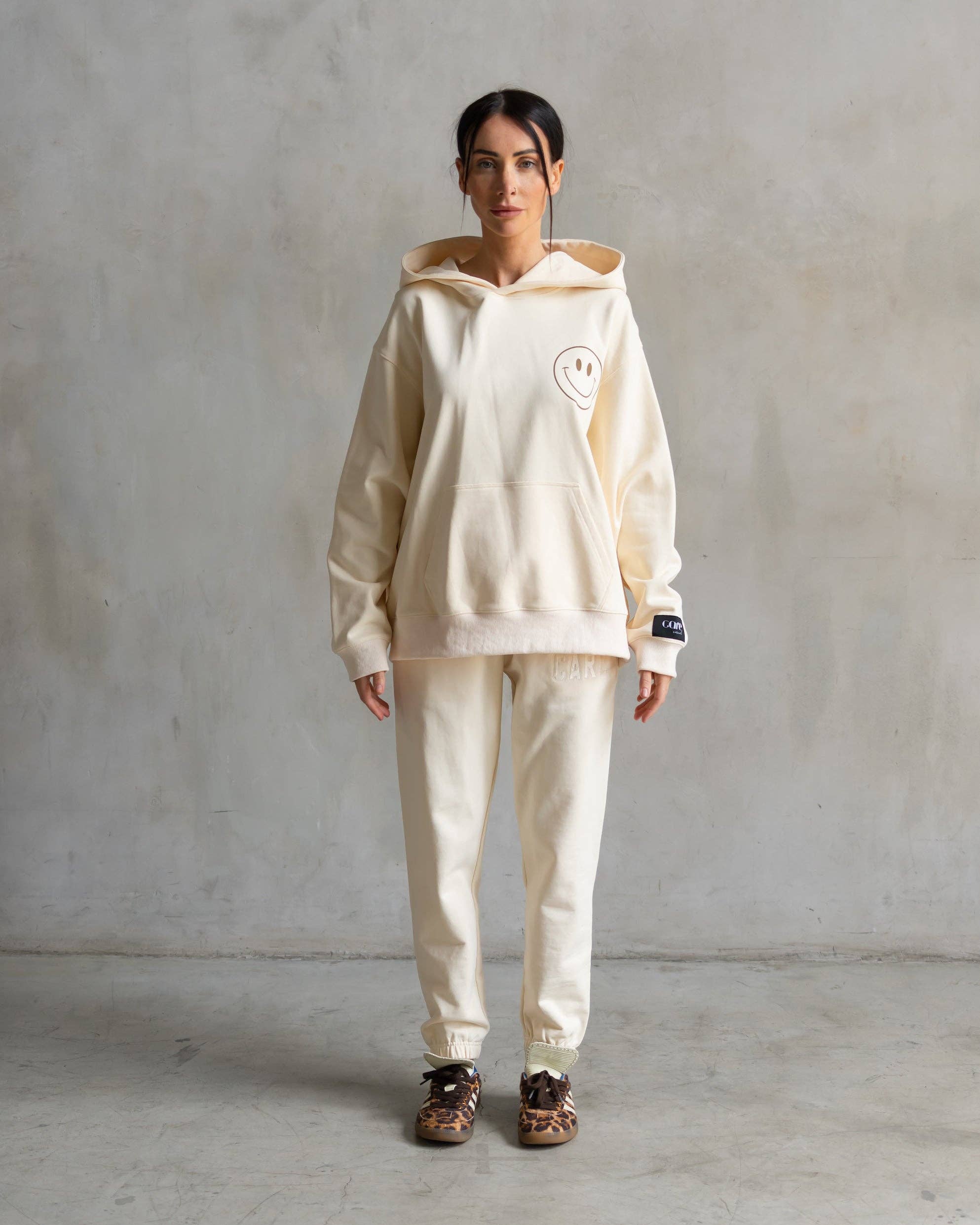 Care Tucker - Vente Sweat à capuche – femme - Chandail à capuchon Hendrix 100 Things Happy Ivory4