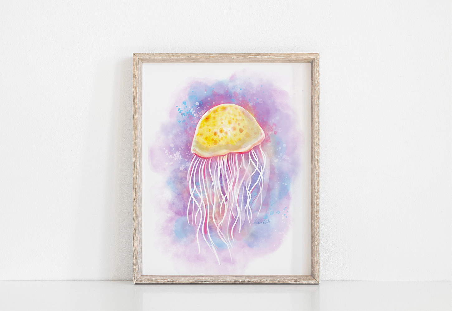 Dawn of Designs - Wholesale Art Print - Watercolor Jellyfish Art Print1