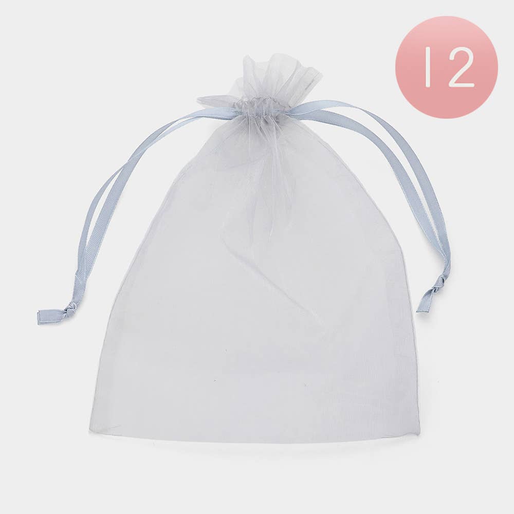 Sensibling Corp. - Wholesale Gift Bag - 12PCS - 6.75 X 9.5 Ribbon Organza Gift Bags
14