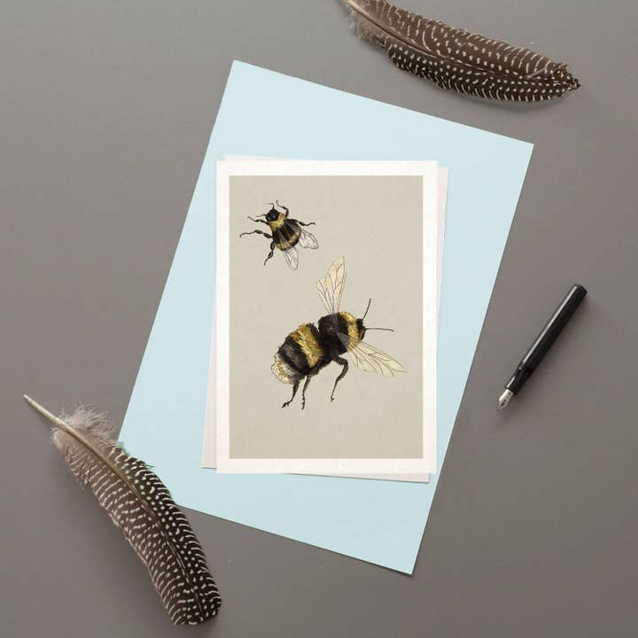 Bumblebees Greetings Card for wholesale by Hidden Planet