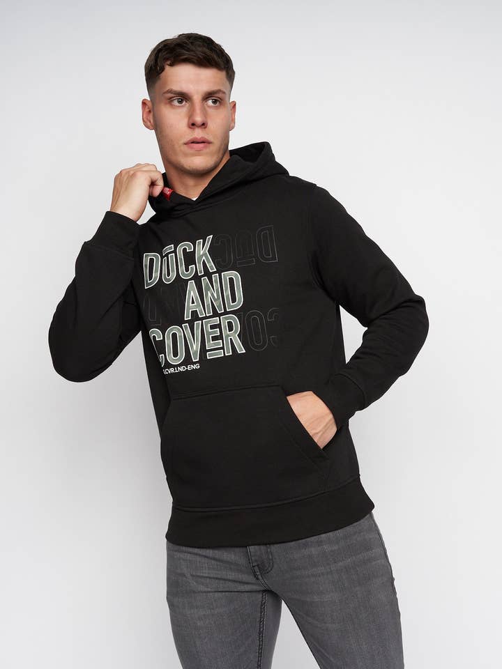 Pecklar Hoodie Schwarz für den Großhandel von Duck and Cover