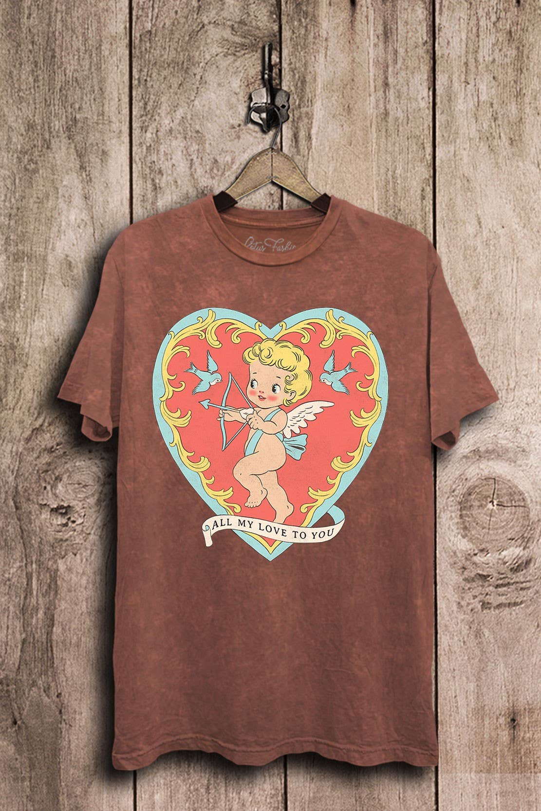 Lotus Fashion Collection – wholesale T-shirt med logga - Dam – All min kärlek till dig Alla hjärtans dag grafisk topp2