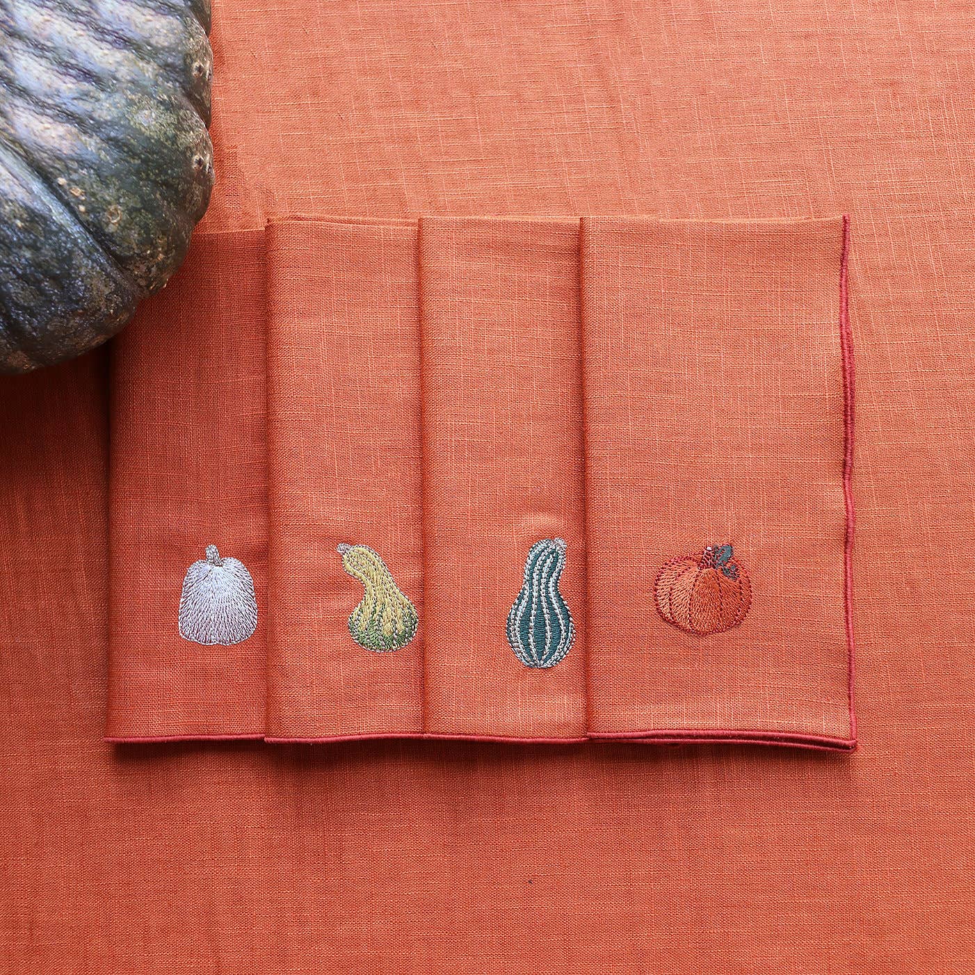Giardino Segreto - Wholesale Dinner & Cloth Napkin - Pure linen napkin PUMPKINS