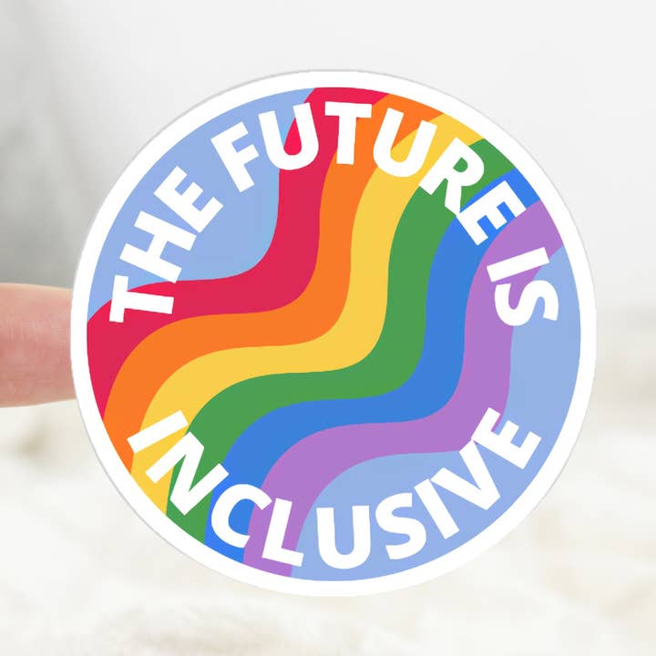 Ace the Pitmatian Co - Wholesale Sticker - The Future is Inclusive Sticker Available in Pink or Blue0