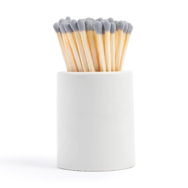 Embarcação Redonda Branca com Palitos de Matchamento Cinza por atacado de Enlighten the Occasion