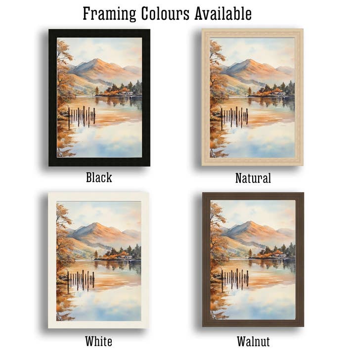 InkNPrintz – wholesale Art print – Derwentwater Lake District Watercolor Painting Lake District Landscape Art Derwentwater Poster UK Nature Art Watercolor Lake Painting Scenic2