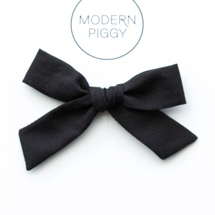 Negro | Lazo atado a mano para venta al por mayor de Modern Piggy