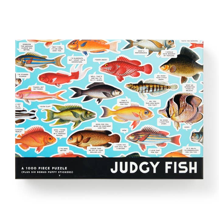 Chronicle Books - Wholesale Puzzle - Adult - Brass Monkey Judgy Fish 1000 Piece Puzzle