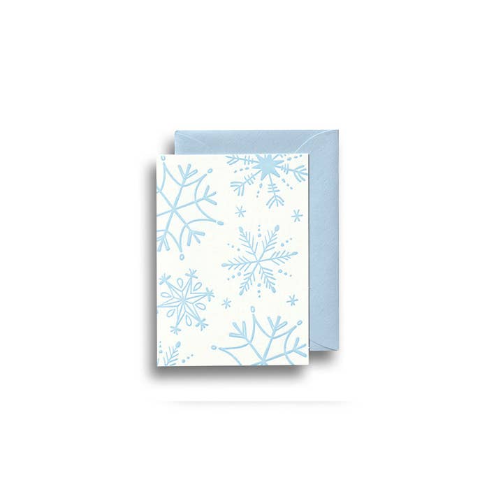 Snowflake mini card for wholesale by Wishing Flower Press & Bindery