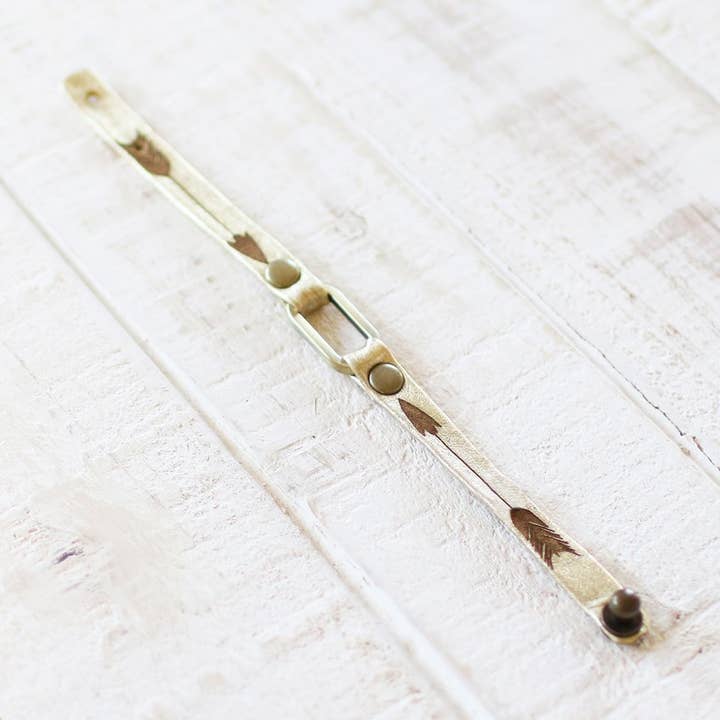 Mesa Läderarmband - Piltryck - Antik Mässing för wholesale av Giving Bracelets