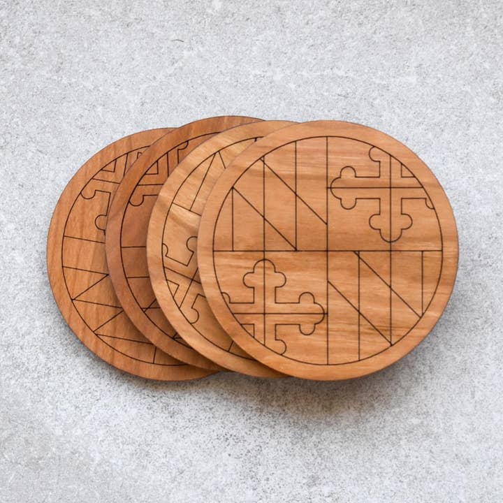 Coaster Sets | Maryland Flag for wholesale by Autumn Woods Collective