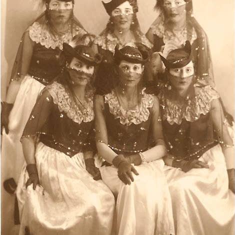 Art Print AP-446 Costumed Female Ensemble for wholesale by Found Image Press