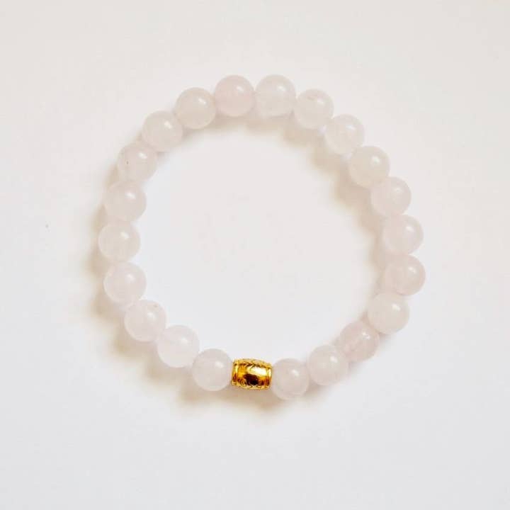 Alora Boutique Inc. - Wholesale Beaded Bracelet - Matte Rose Quartz Gemstone Bracelet | Unconditional love, Self-love, and Kindness2