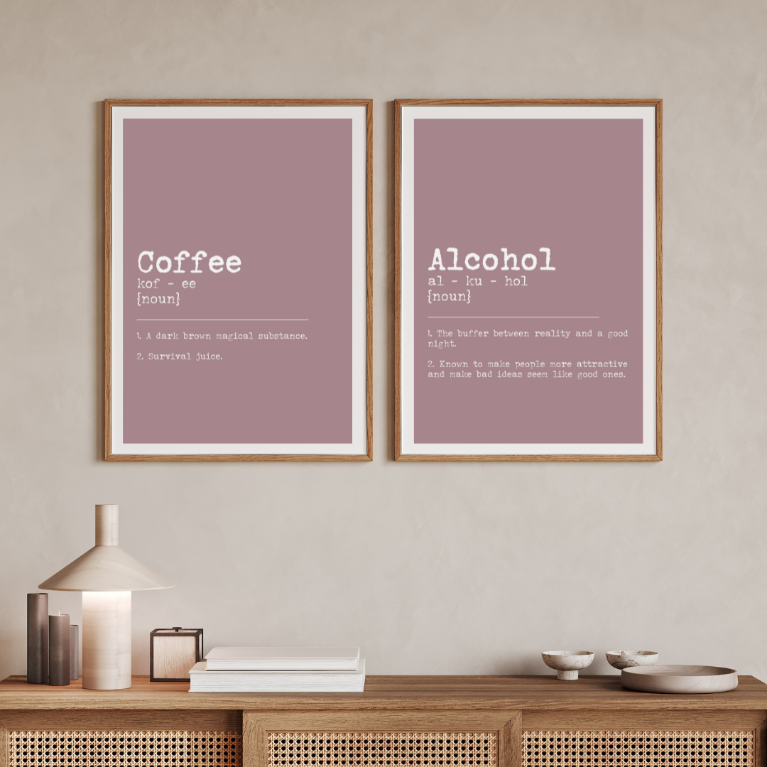 Fairy Bread Designs - Wholesale Kunstprint - Alcoholwoordenboek Print Tan2