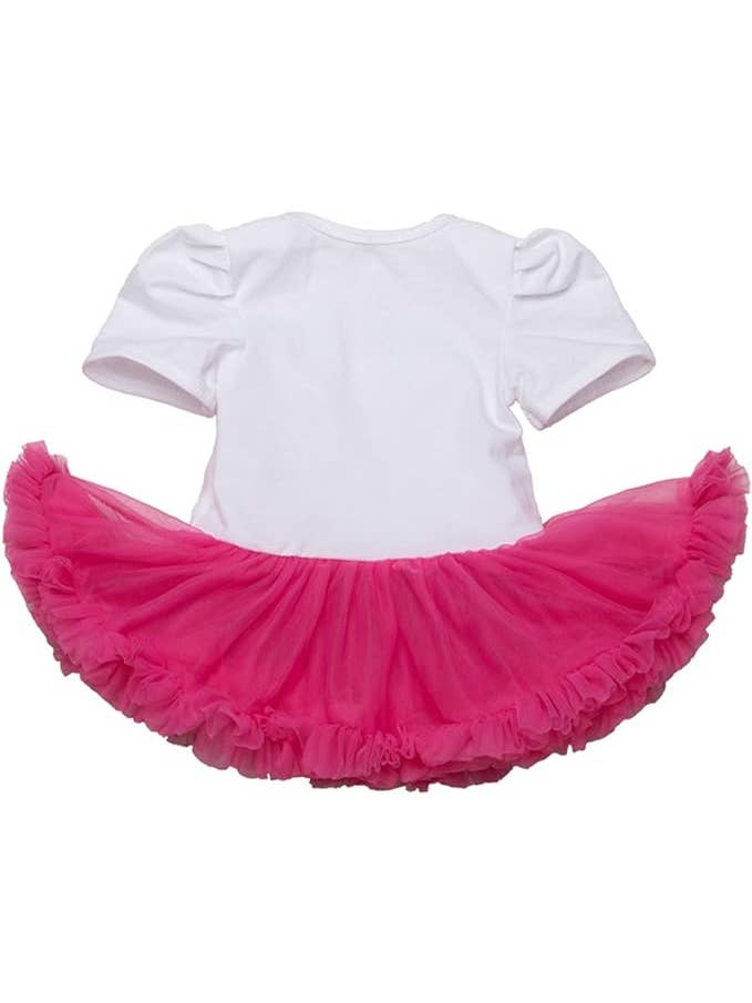 Fennco Styles - Wholesale Clothing set – Baby - Fuchsia-White Cupcake Romper Tutu Dress & Headband1