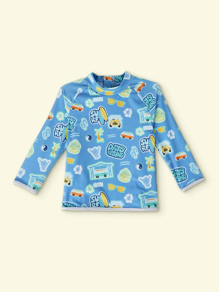 Rib Rashie - Blu per la vendita all'ingrosso da parte di Days in the Sand