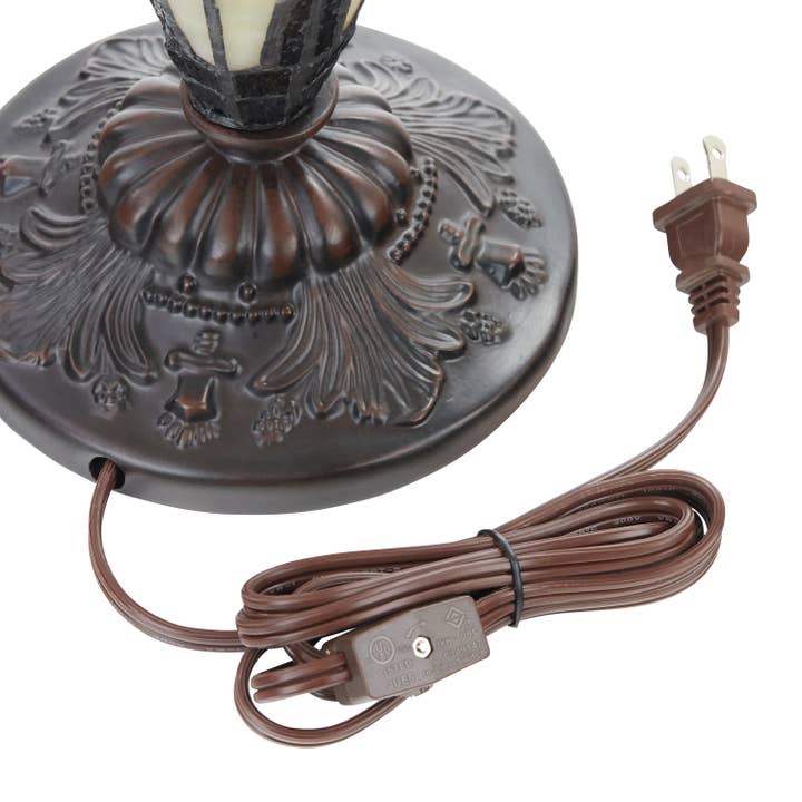 River of Goods - Wholesale Accent/Desk Lamp - 24.5"H Halston Amber Double Lit Stained Glass Table Lamp12