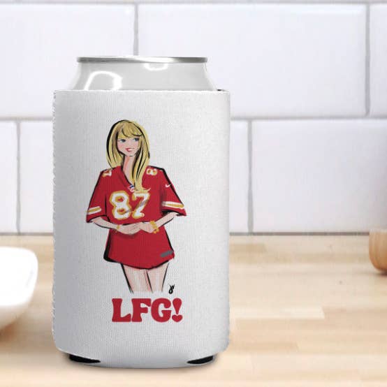 Jennifer Vallez - Wholesale Drink Huggers & Koozies - Taylor Swift LFG Chiefs Beer Koozies