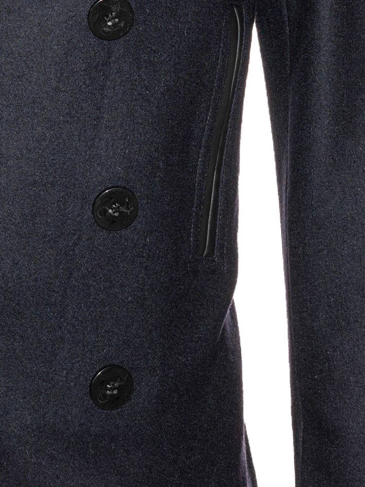 Casaco Pea Coat de lã marinho por atacado de HARRINGTON®