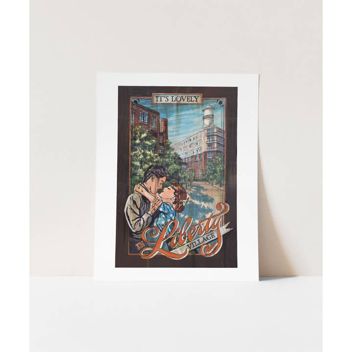 Totally Toronto Art/Sassy City Studio – Großhandel Poster – Liberty Village Toronto Poster Druck | Toronto Kunstwerk