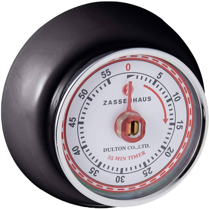 Frieling USA - Wholesale Timer - "Retro" Kitchen Timer, Black, 2.75” x 1.25"