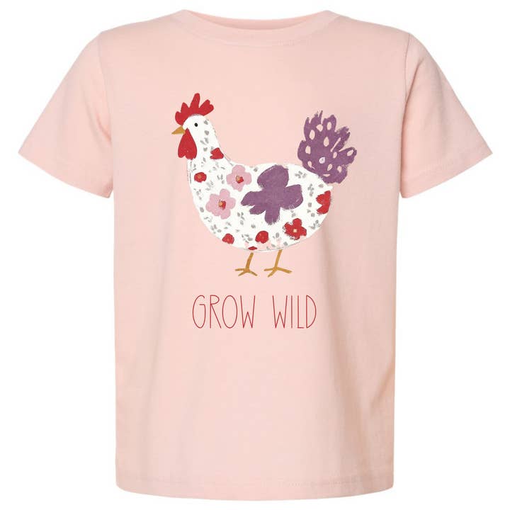 Arlo.Hendrix LLC - Wholesale Screen Printed T-Shirt - Kids - Grow Wild Graphic Shirt | Toddler Girls Graphic Shirt